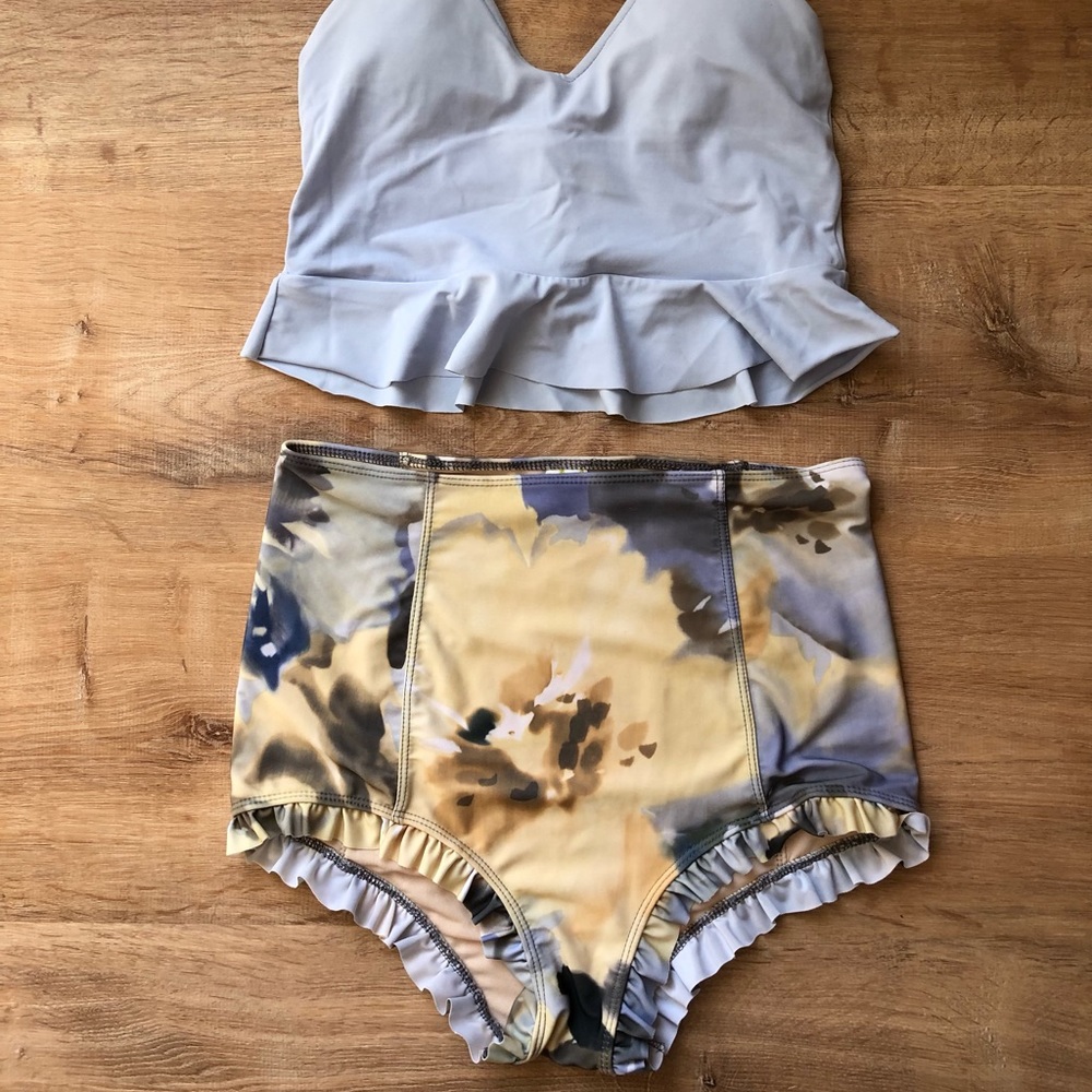 Kortni Jeane Watercolor All Ruffled Up Bottoms